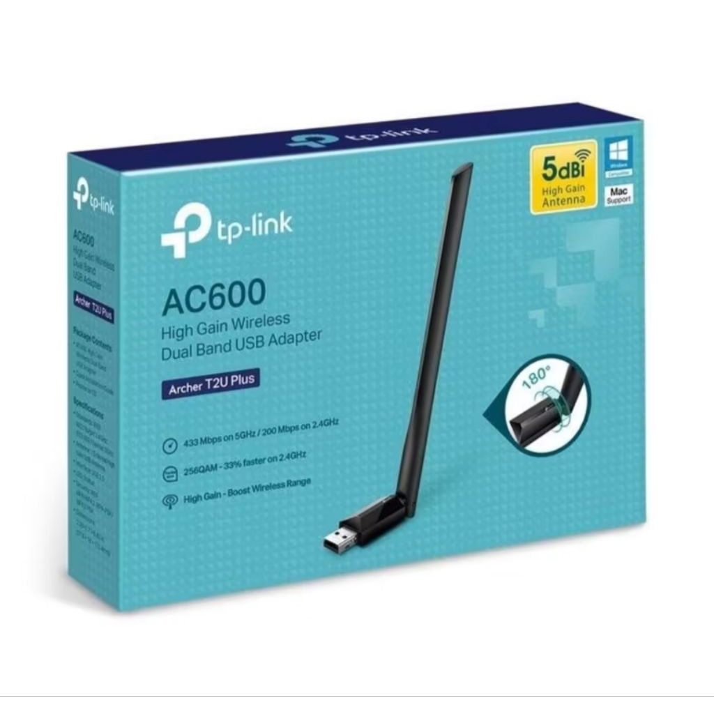 TP-LINK USB ADAPTER AC600 T2U PLUS WIRELESS DUAL BAND