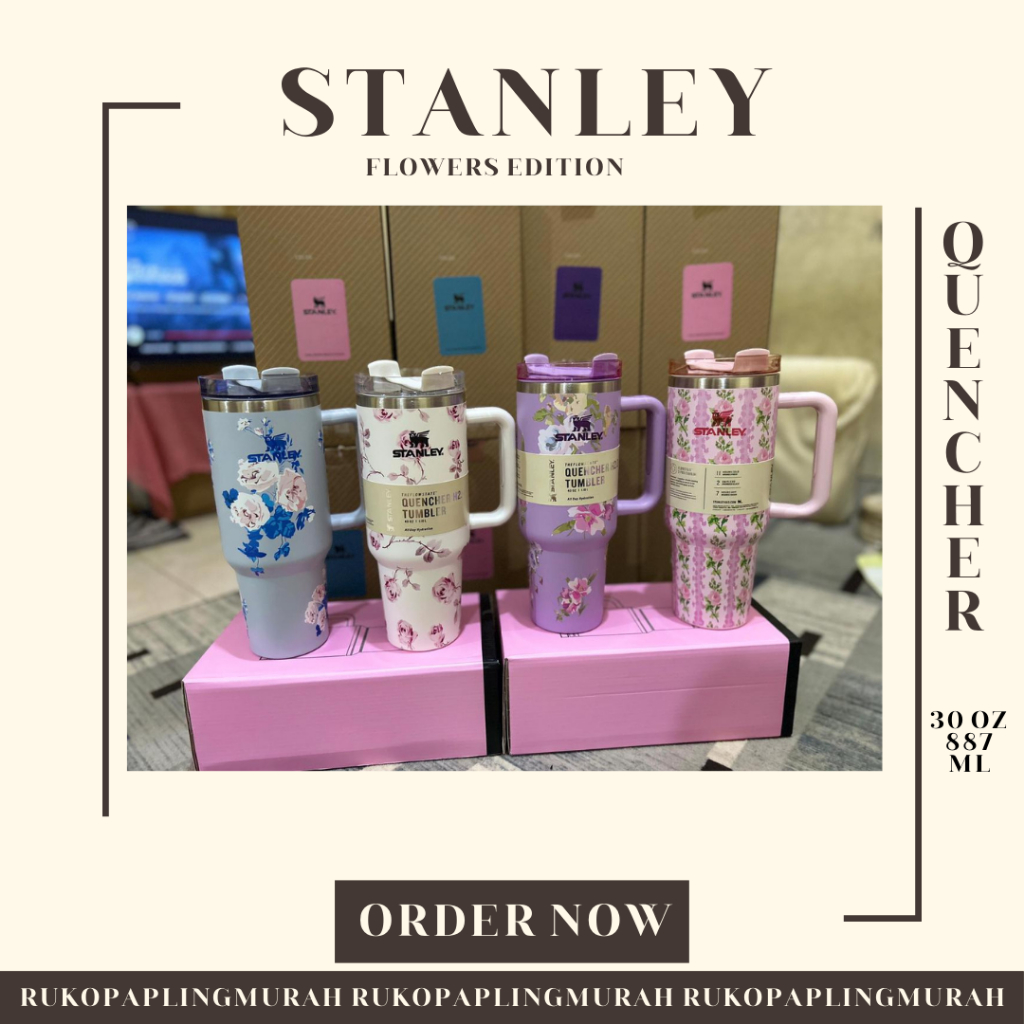 แก้วน้ํา Stanl3y Blue Flower 40 ออนซ์