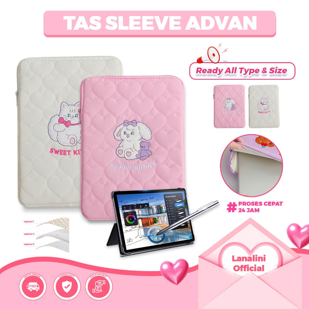 Slim Motif Case กระเป๋าแท็บเล็ต Advan Tab Sketa 3 2 1 A10 A8 Xtab VX W80 W90 W100 Tab 8001 Tab 8002 