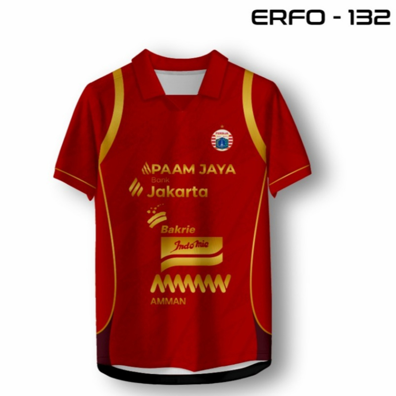 MERAH Persija Home Classic Red Paam Jaya Jersey คุณภาพระดับพรีเมียม ERFO.ID-132