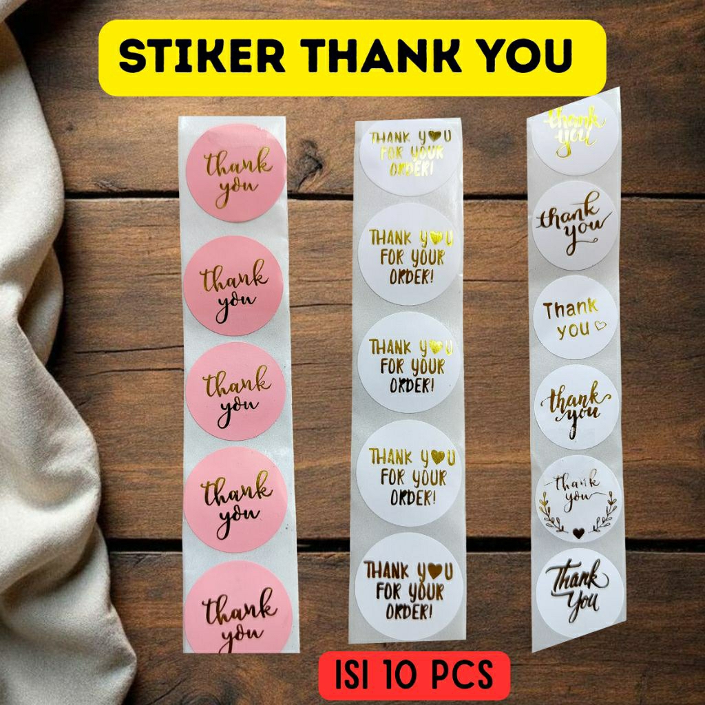 สติ๊กเกอร์ขอบคุณ 10 ชิ้น/THANK YOU OLSHOP สติ๊กเกอร์/สติ๊กเกอร์ซีล/สติ๊กเกอร์ THANKYOU สติ๊กเกอร์/TH