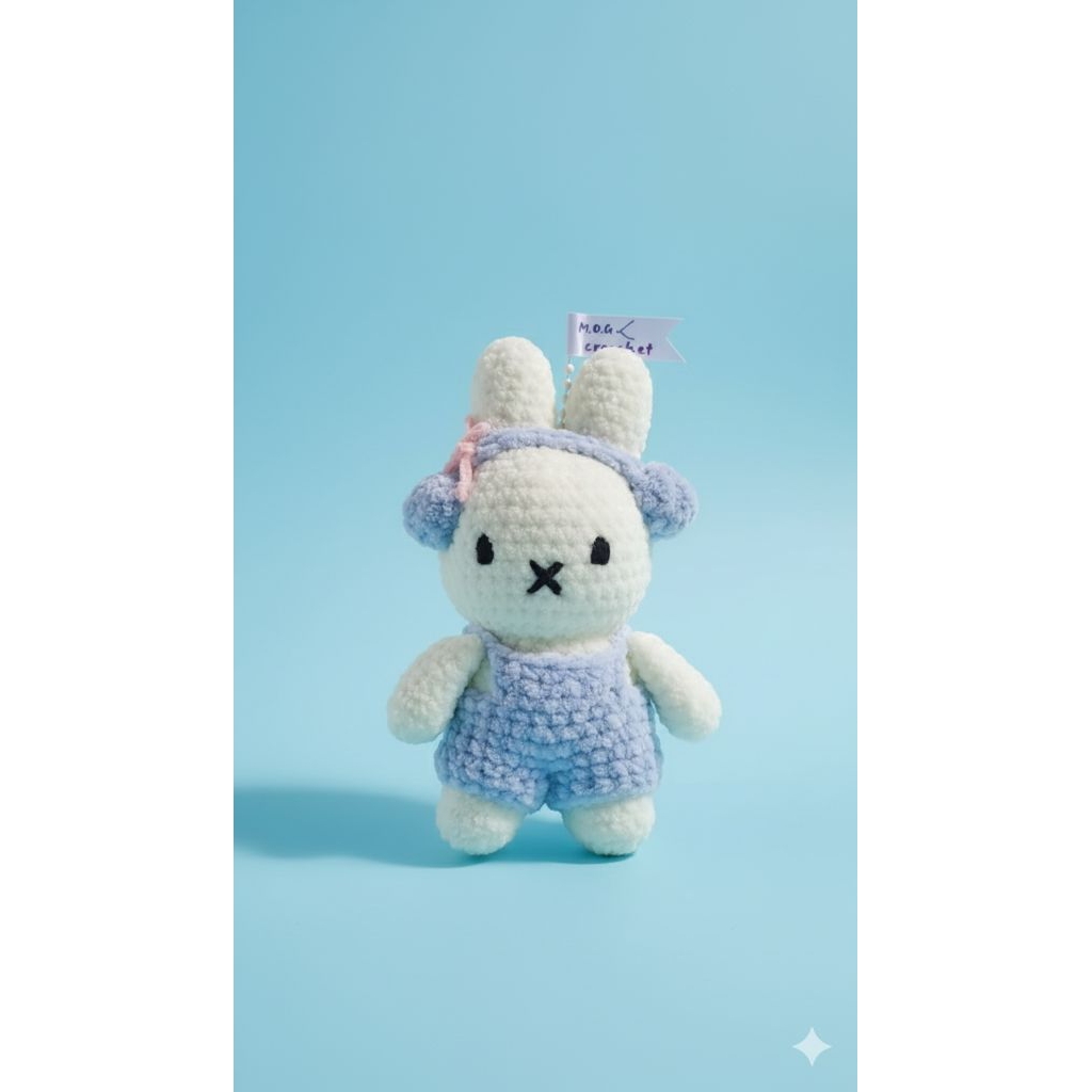 GANTUNGAN MOG- MIFFY amigurumi miffy พวงกุญแจถักกระต่าย
