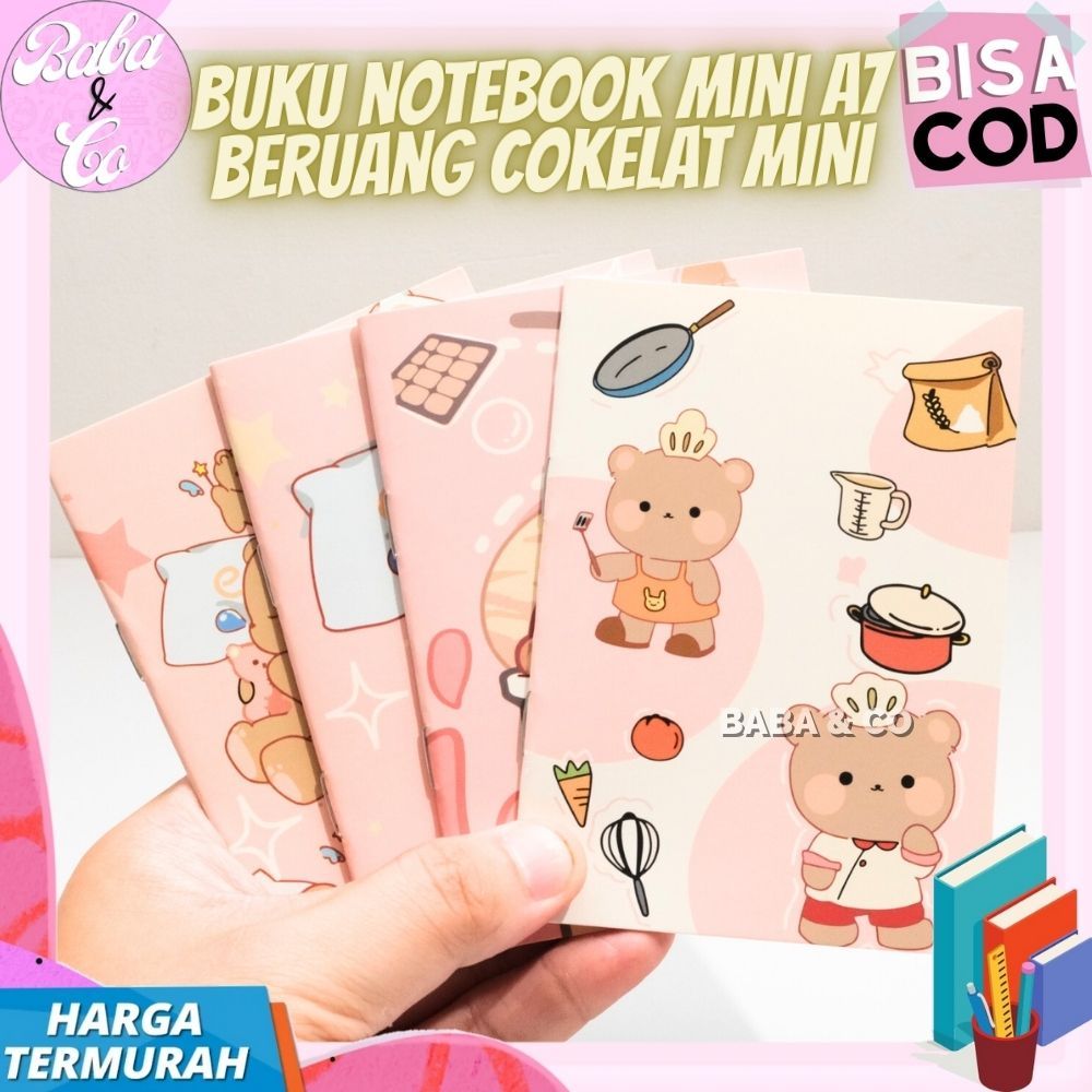 MINI BROWN BEAR BOOK A7 MINI NOTEBOOK A7 MINI BROWN BEAR A7 BOOK CUTE BROWN BEAR NOTEBOOK MINI POCKE