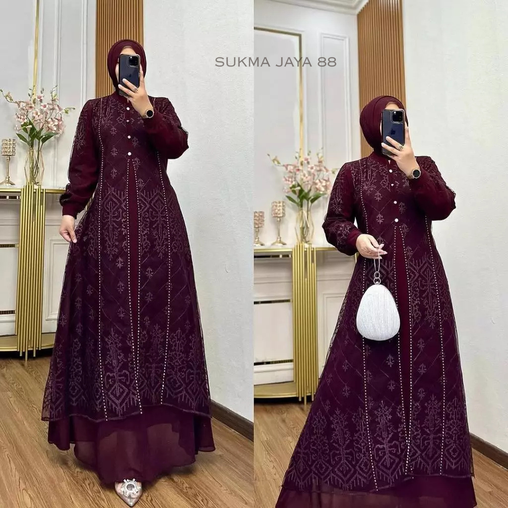 Gsmis Dress Adult Long Dress Womens Gsmis Wsnita Idhul Fitri Bj Gamis สไตล์เกาหลี Bsju Hari Raya 202
