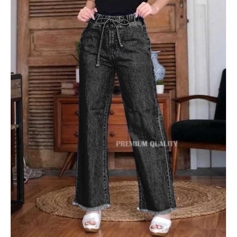 RAMADAN WAREHOUSE HIGHWAIST JEANS CULOT PANTS สําหรับผู้หญิง THAT ARE TRENDY