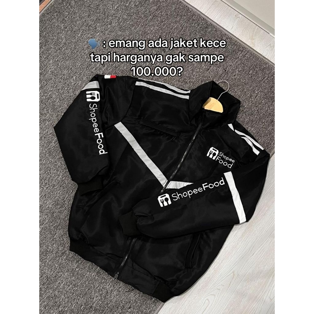 เสื้อแจ็คเก็ตไดรเวอร์ Shopeefood รุ่นล่าสุด วัสดุหนา