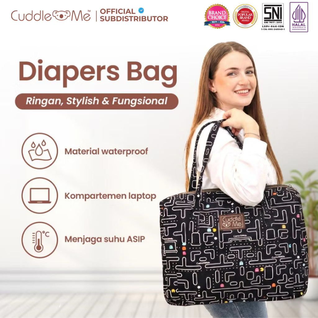 BABY SUPPLEIES BAG - MULTIFUNCTIONAL BABY DIAPER BAG - CUDDLEME DIAPER BAG