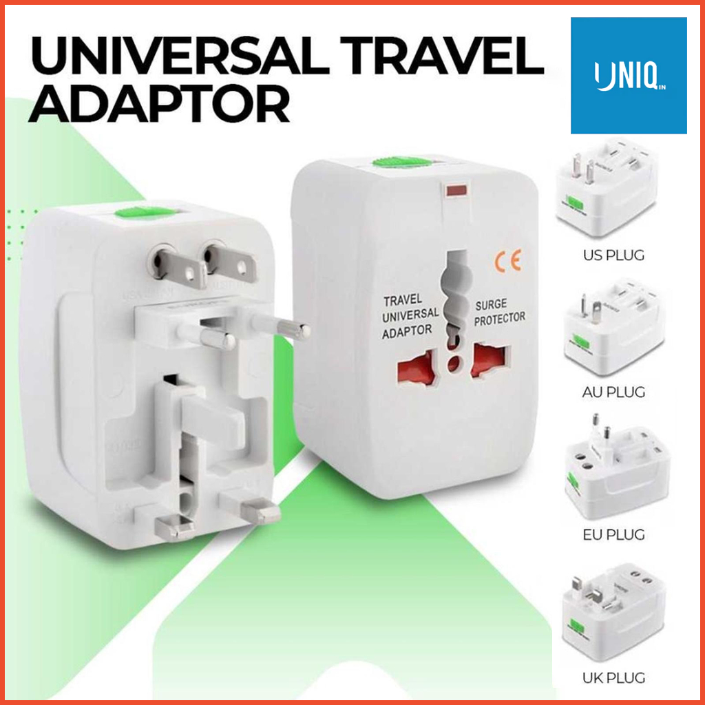 UNIQIN UNIVERSAL TRAVEL ADAPTER CHARGER ADAPTER PLUG AU UK US AUSTRALIA ญี่ปุ่น ARAB MOCCA UMROH HAJ