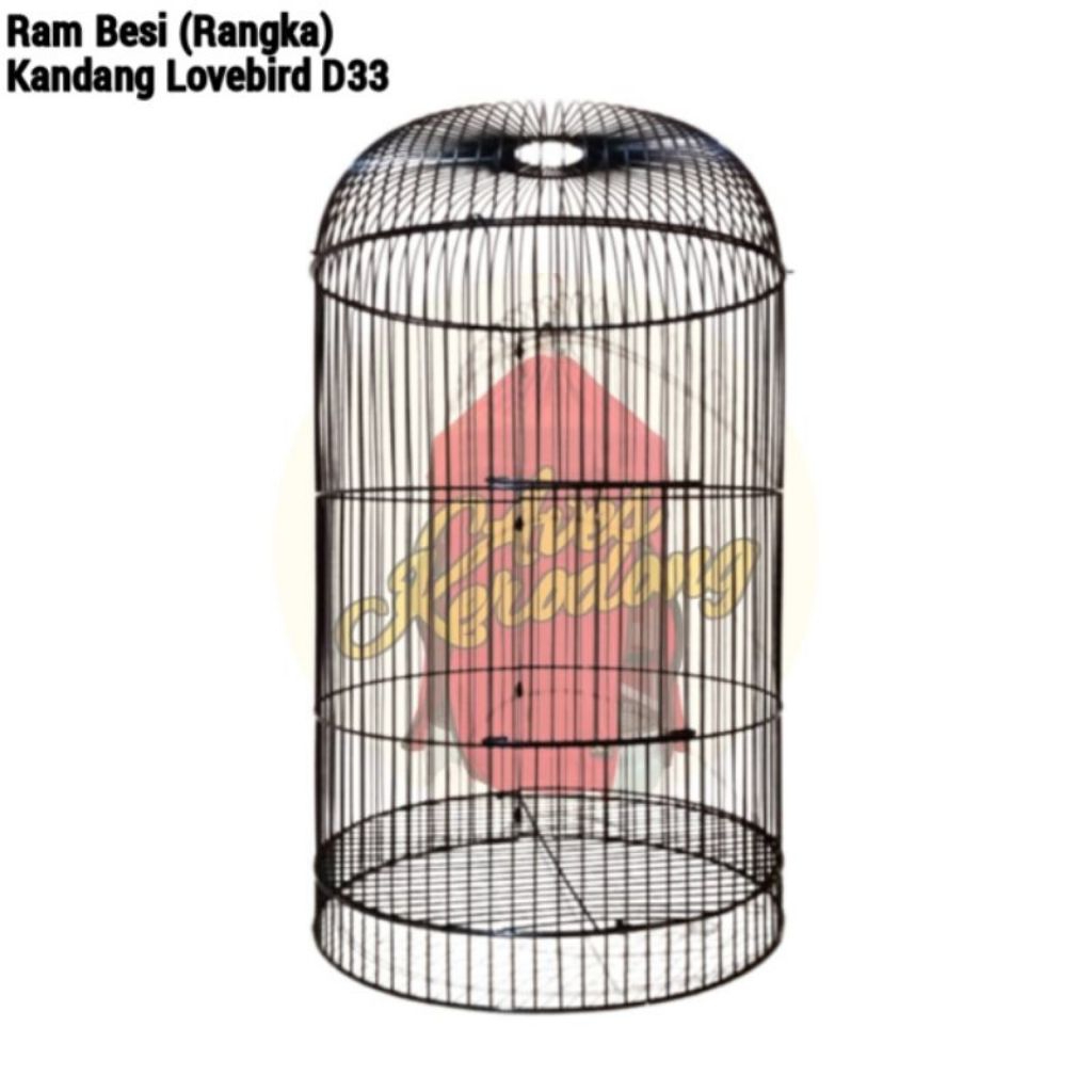 เลิฟเบิร์ด กรง โครงเหล็ก เส้นผ่านศูนย์กลาง 33 ซม. - แข็งแรง เบา ติดตั้งง่าย