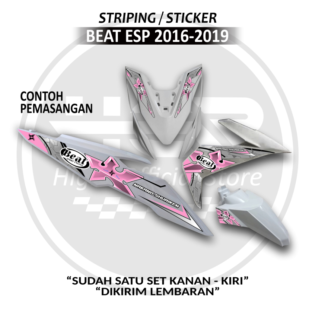 Honda Beat New Esp Motorcycle Variation Striping, Mtf Shurixen Striping ล่าสุด