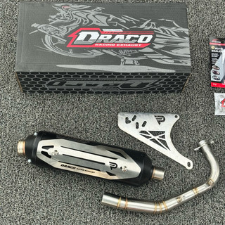 Knalpot Standar Racing Original DRACO STAINLES sudah pnp mio smaile, mio sporty, MIO SUL KARBU