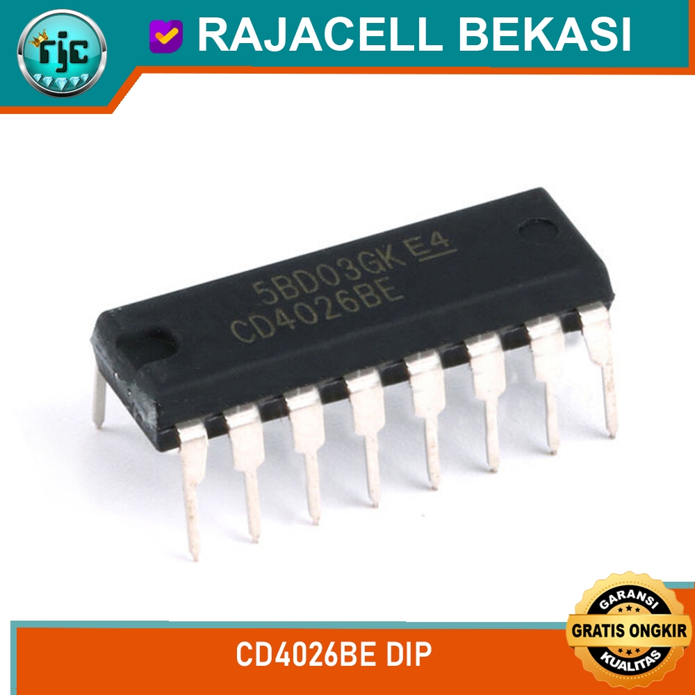 IC CD4026BE CD4026 Decade Counter Divider 7-Segment จอแสดงผลถอดรหัส DIP-16 CMOS เดิม
