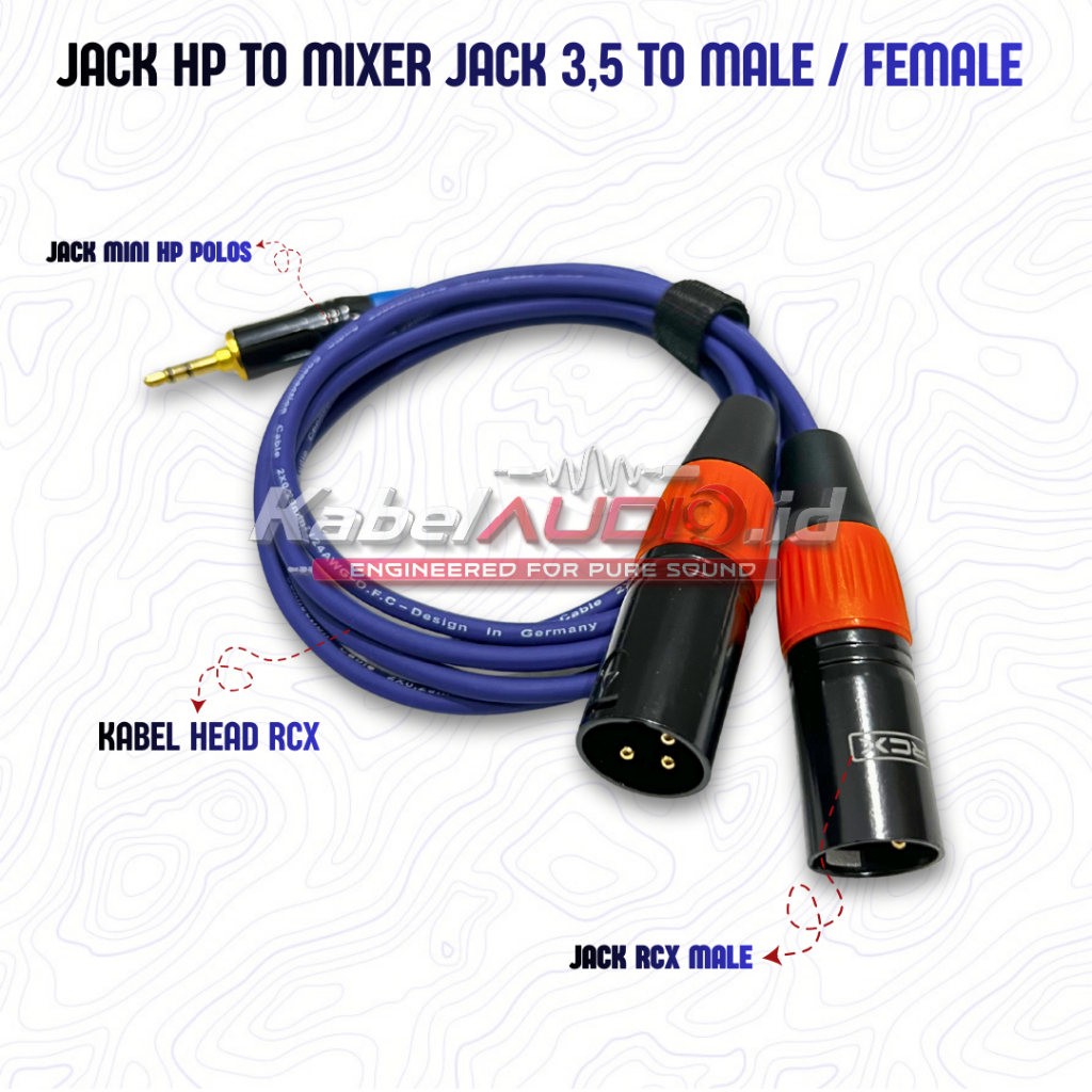 JACK HP 3.5 GEISLER เป็น DUAL CANON MAN RCX JACK INPUT AUDIO HP เป็น MIXSER ETC.