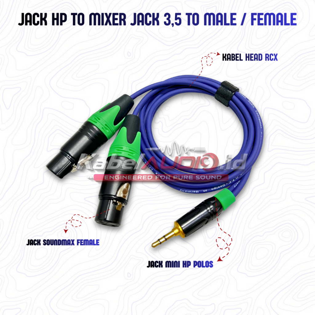 JACK HP 3.5 GEISLER เป็น DUAL CANON หญิง SOUNDMAX JACK INPUT AUDIO HP เป็น MIXSER ETC.