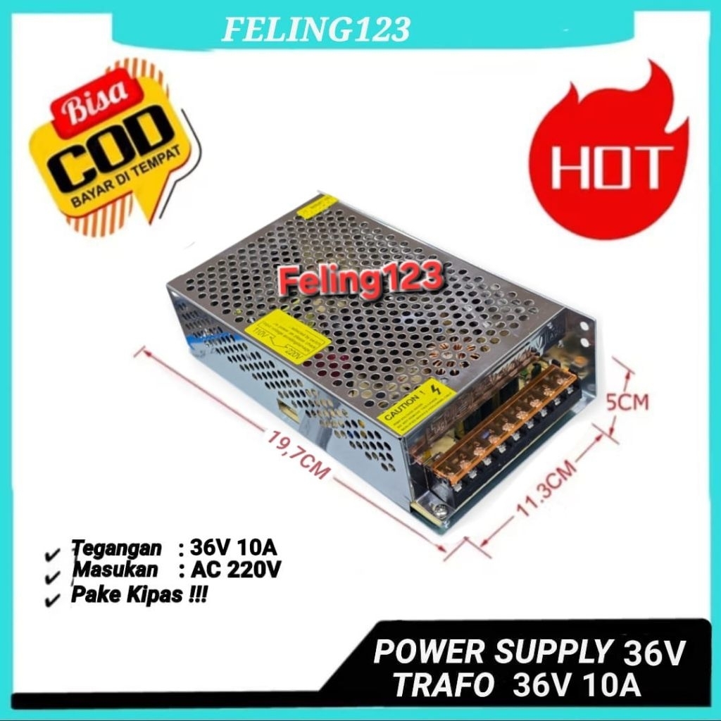 แหล่งจ่ายไฟ 36V 10A อะแดปเตอร์ 10A 36V