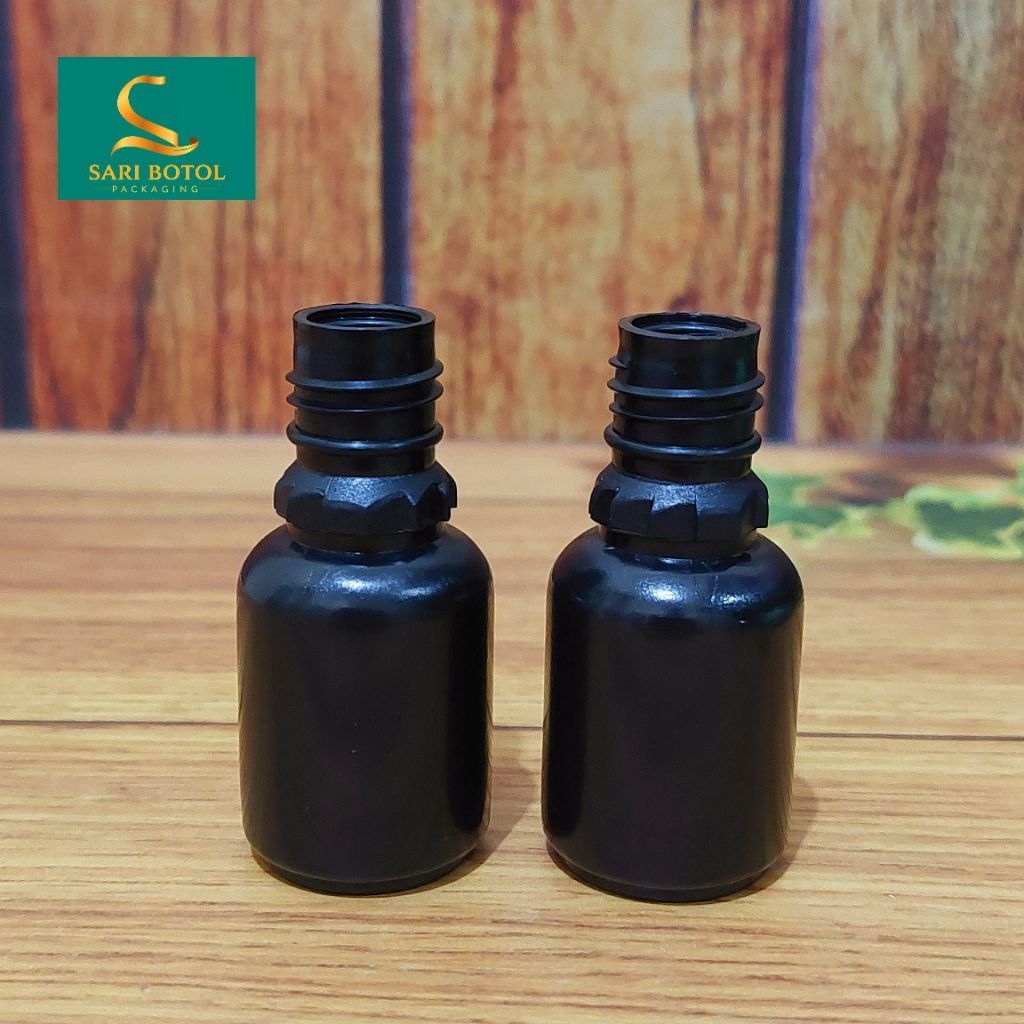 10ML BLACK DROP BOTTLE WITH CAP (BOTTLE ONLY)