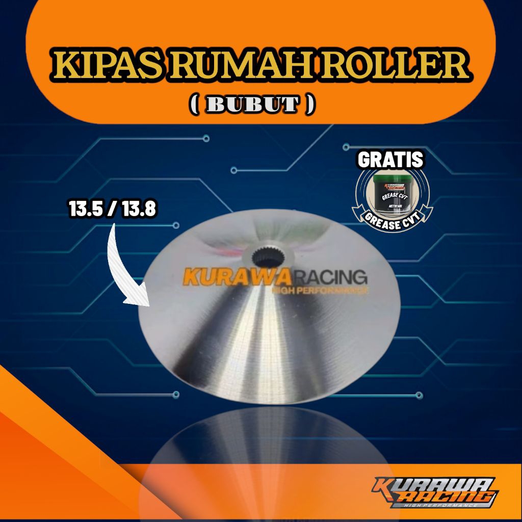 FAN OPPONENT ROLLER LATHE 13.5/3.8 DEGREE ALL MATIC KURAWA RACING | CVT CVT CVT | (Beat/Mio/Vario/Sc