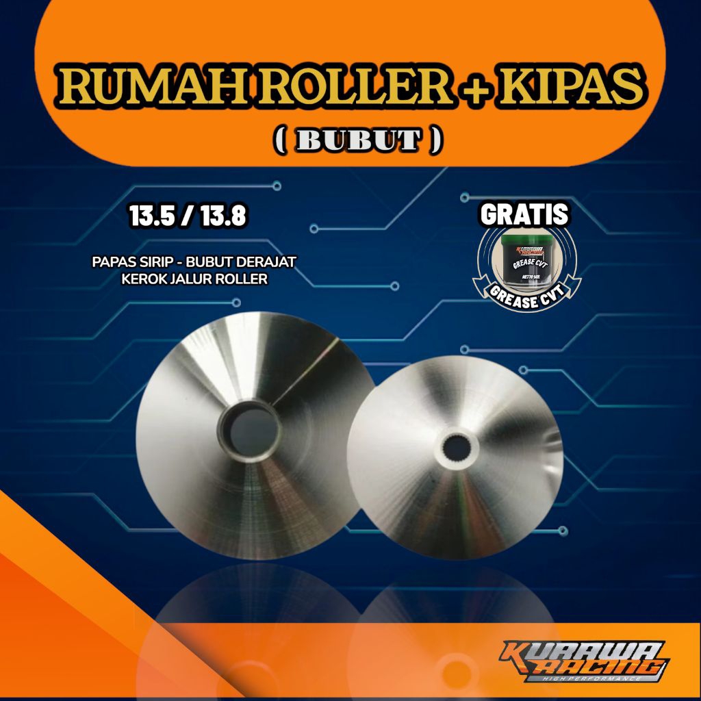 (ชุด) ROLLER HOUSING + 13.5/13.8 DEGREE LATHE FAN + AUTOMATIC ทั้งหมด KURAWA RACING COAK | CVT CVT C