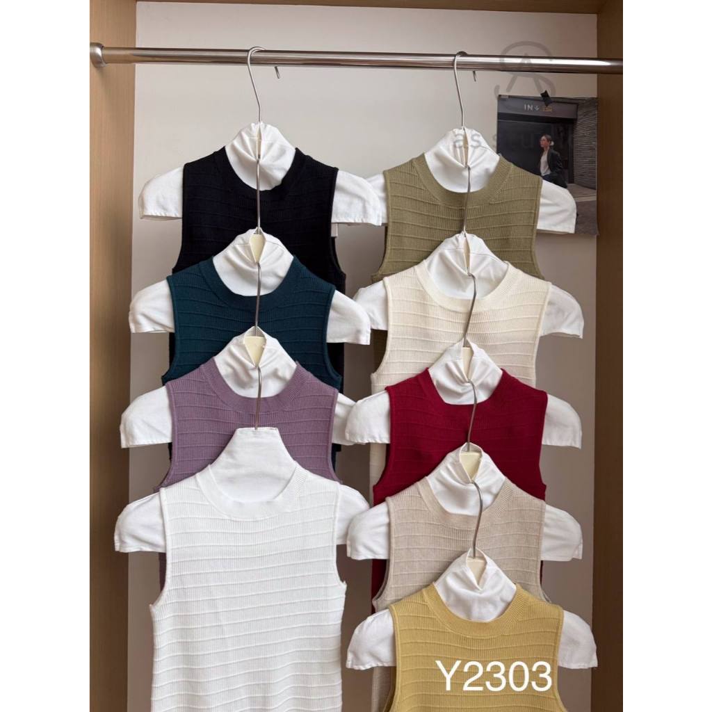 B223 เสื้อถัก One K Y2303 | เสื้อถักแขนกุดระดับพรีเมียมสําหรับผู้หญิง | เสื้อกั๊กแขนกุดผ้าถักเนื้อนุ