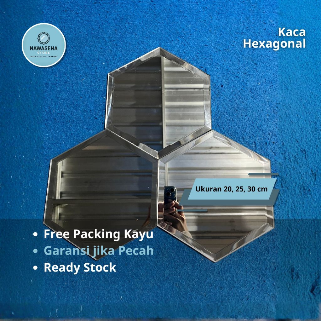 HEXAGONAL BEVEL MIRROR GLASS HEXAGONAL กระจกติดผนังกระจกตกแต่ง