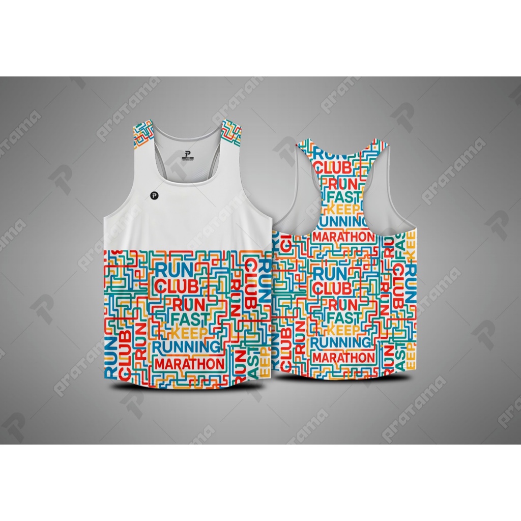 Thanktop RUN Club RUN Fast Marathon By Pratama - เสื้อกล้ามวิ่ง