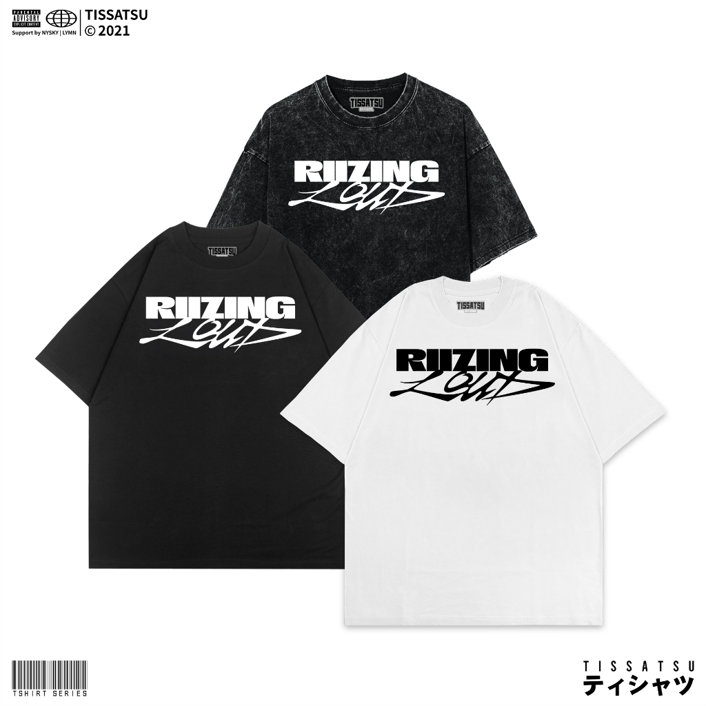 TISSATSU RIIZE เสื้อยืด Oversize Washed / เสื้อยืด Kpop Wash Slimfit / RIZE-1