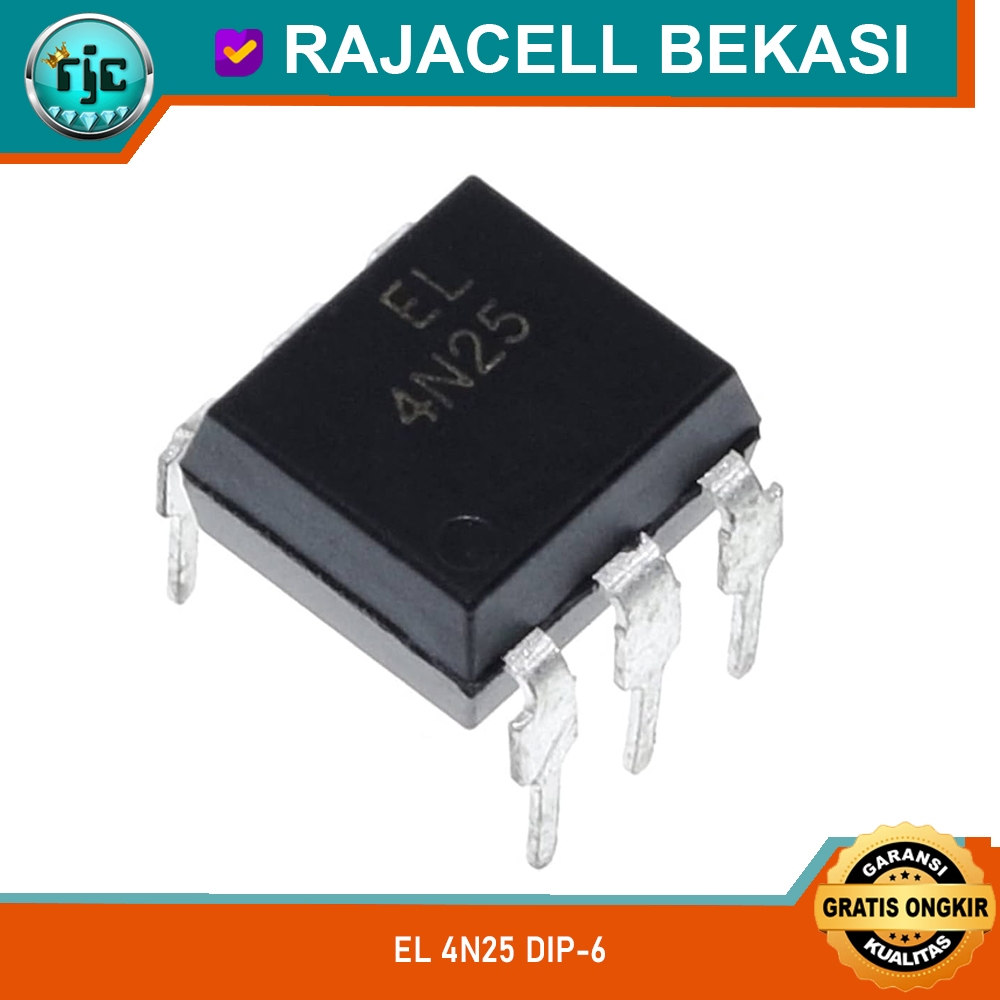 IC Optocoupler 4N25 DIP-6 เอาต์พุตตาแมว EL4N25 Optosulator 6-Pin Through Hole Original