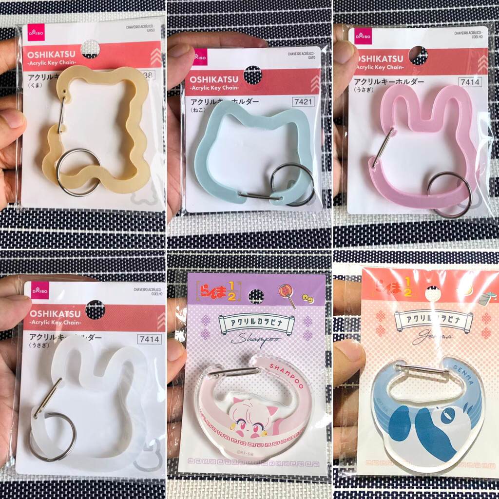 Oshikatsu พวงกุญแจอะคริลิค carabiner พวงกุญแจ usagi cat ต้นฉบับญี่ปุ่น