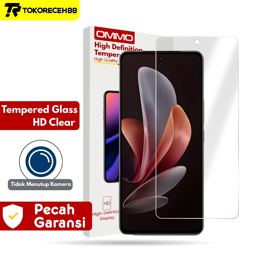OMMO กระจกนิรภัย HD Clear VIVO V29E V27E V25E V25 PRO V23E V21 V21E V20 V20SE SE Screenguard ป้องกัน