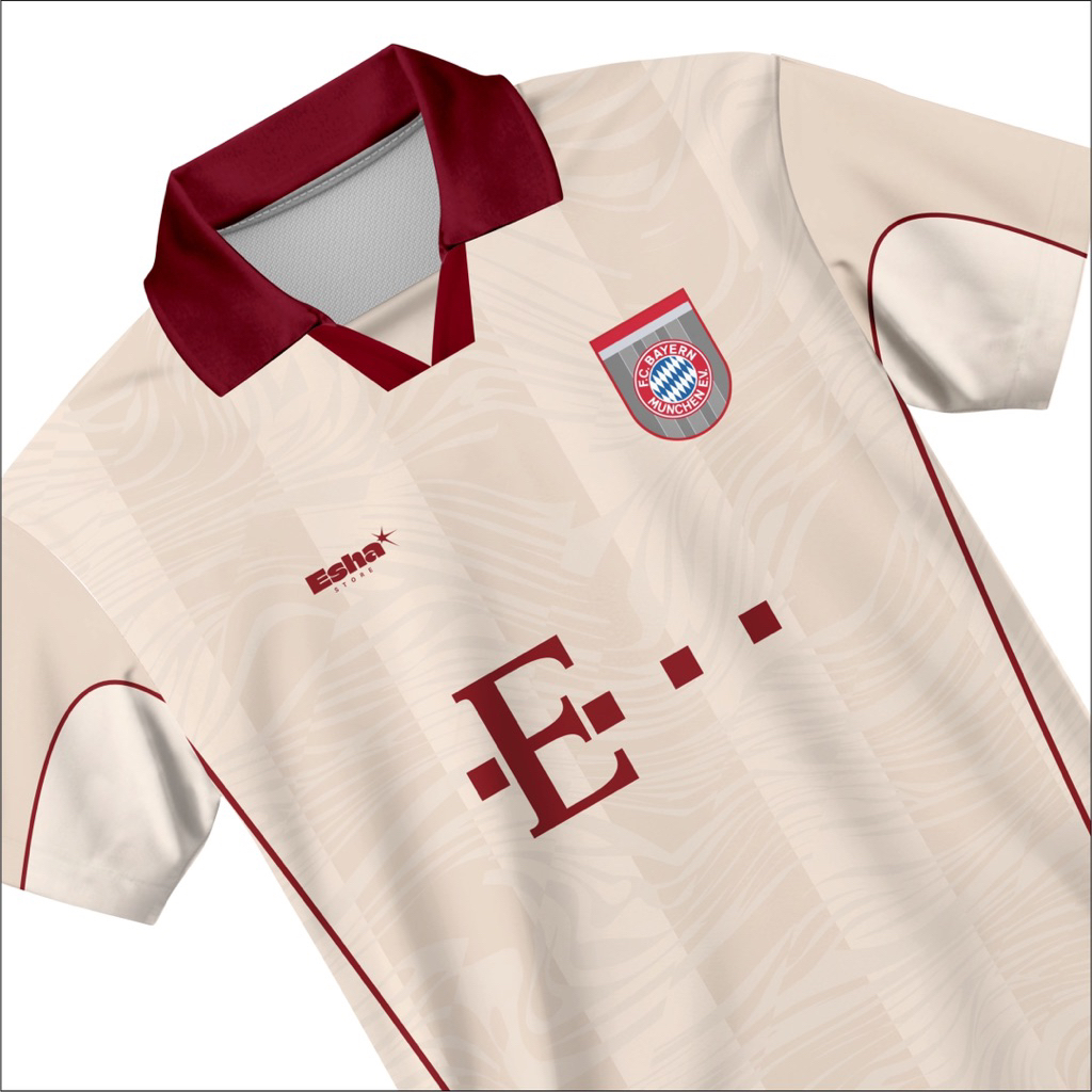 PREMIUM JERSEY // OVERSIZE // MUNICH // MAROON CREAM // SPORTS T-SHIRT // FOOTBALL // BADMINTON // C