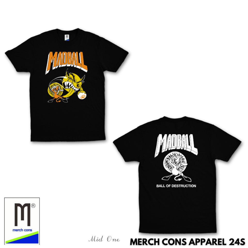 เสื้อยืด MADBALL NYHC BAND TAG MERCHCONS APPAREL BASIC 24S OUTER SIZE / H19