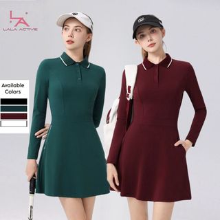 Lala.Active – Cheryl LONG SLEEVE PADEL TENNIS DRESS Wanita (include short)