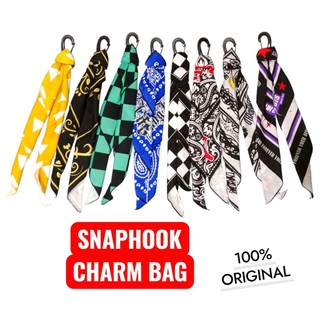 Gantungan Kunci Kalcer Snaphook Charm Bag Motif Slayer Bandana Multifungsi Lucu