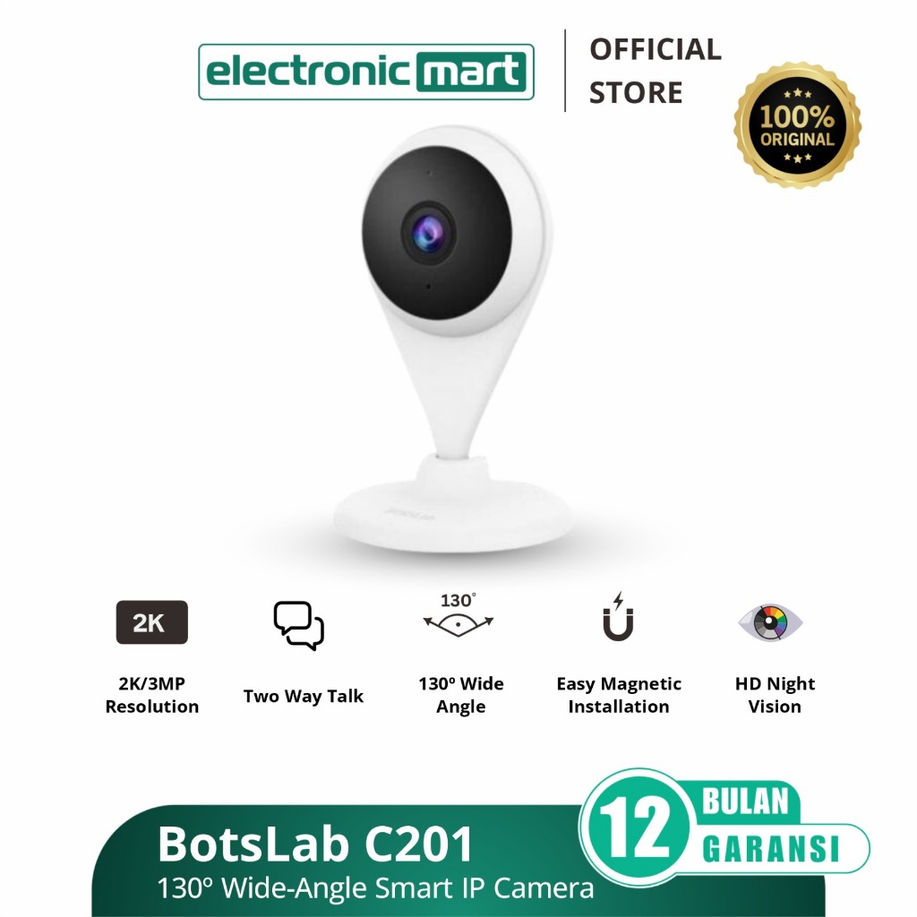 BotsLab C201 กล้องวงจรปิด IP ในร่ม 3MP 2K