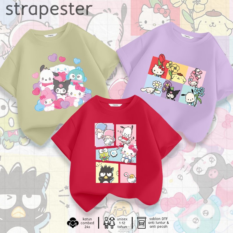 KATUN STRAPESTER - เสื้อยืดเด็กพรีเมี่ยม 1-12 ปี | คอตตอนหนา100% 24ส | เสื้อผ้าเด็กชายและเด็กหญิง SR