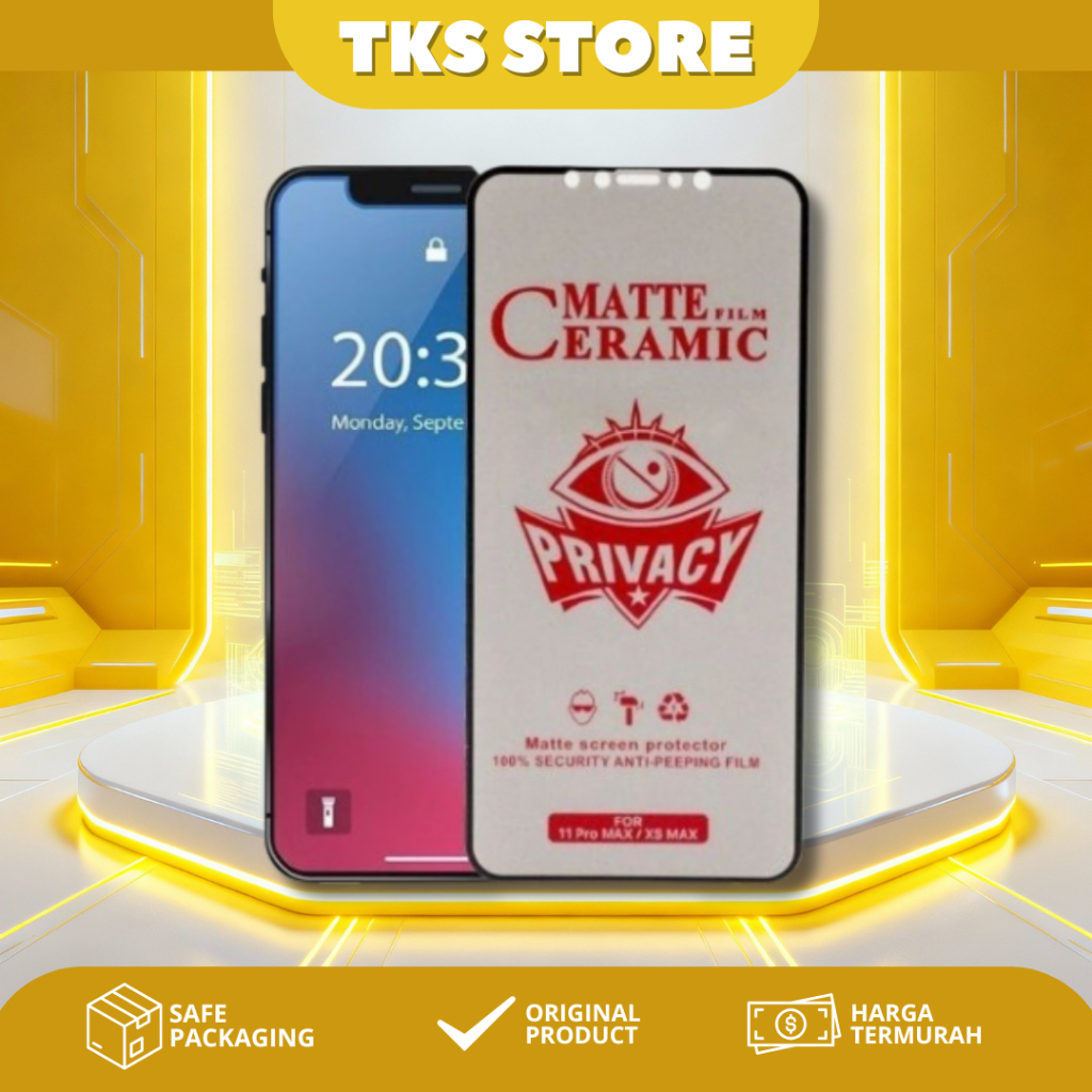 เซรามิค Matte SPY / Anti-Scratch กระจกนิรภัยเซรามิคความเป็นส่วนตัว Anti-Intip Anti-Shatter Oppo A1k/