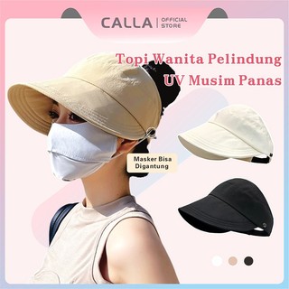 Calla Topi Wanita Korea Style Topi Kait Masker Anti UV Topi Olahraga Topi Pantai Wanita