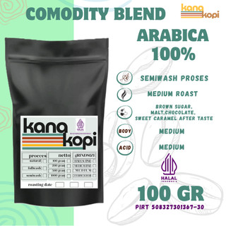 Bubuk Kopi 100% Full Arabika Blend Kamojang Pangalengan Ciwidey Coffee Bean Semiwash 100 Gram