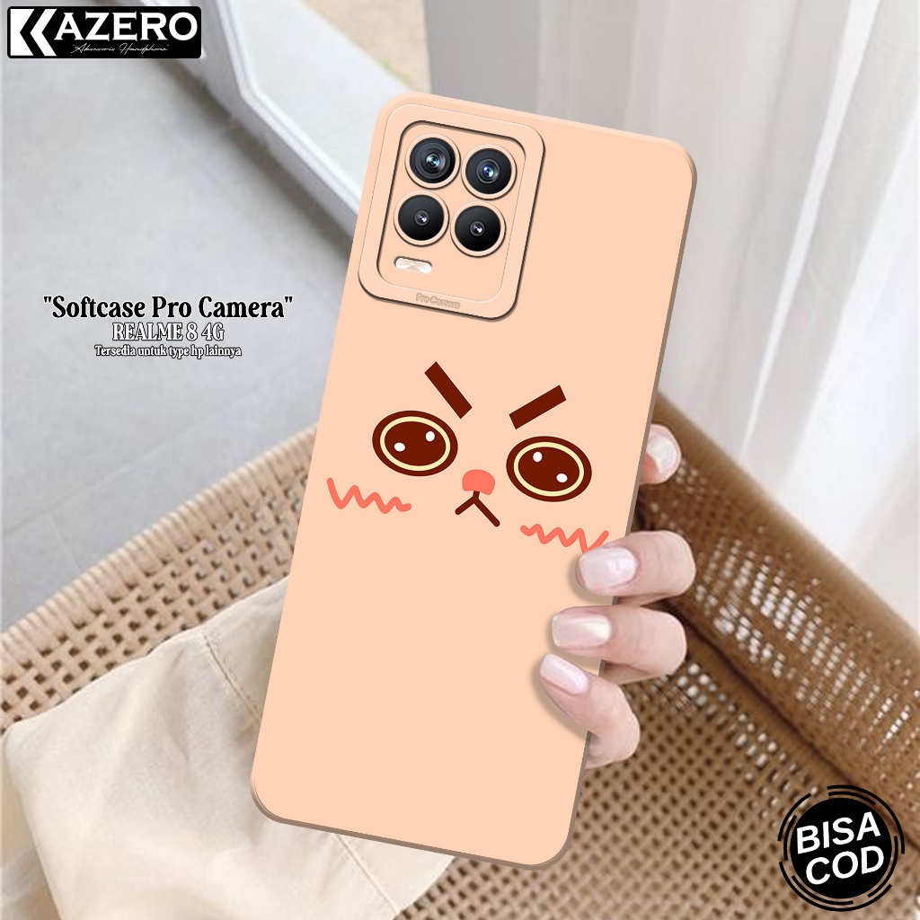 KAZERO - เคสโทรศัพท์ REALME 8 4G - เคสแฟชั่นการ์ตูน - กล้อง Pro - REALME 8 4G Softcase - เคส REALME 