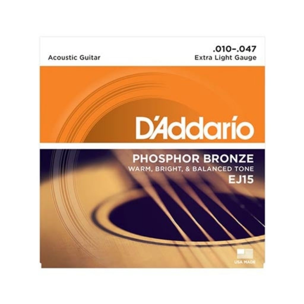 1 ชุดของ EJ15 ACOUSTIC GUITAR STRINGS SIZE 010 / EJ 15 STRINGS / ACCOUSTIC 10 / ONE SET --