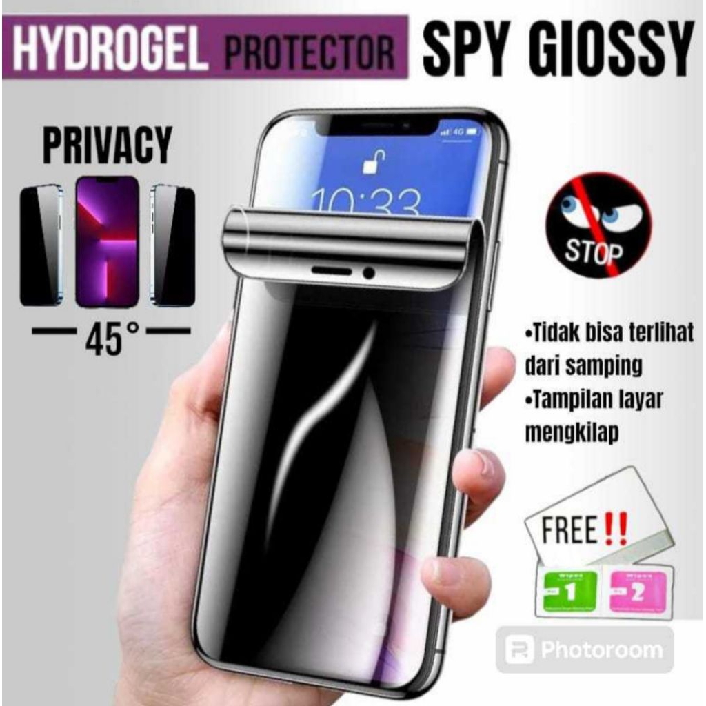 LAYAR HYDROGEL ANTI SPY GLOSSY / PRIVACY (OPPO) RENO 2 2F 3 4 4F 5 5F 6 7 7Z 8 8Z PRO+ PLUS + LITE P