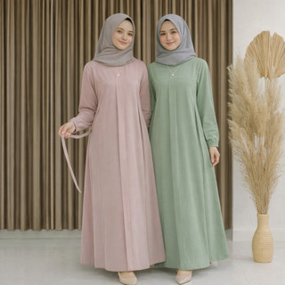 Gamis Muslimah Tali Pinggang Elegan