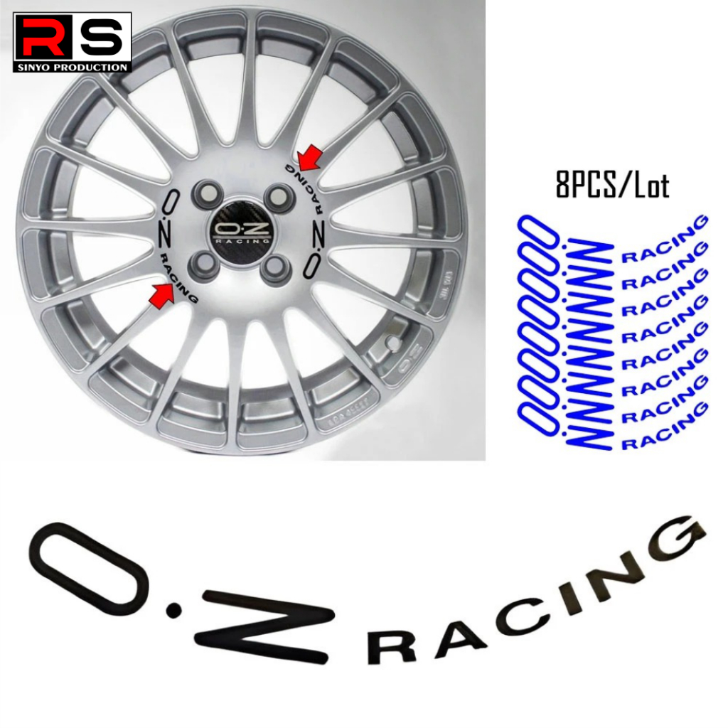 8 ชิ้น OZ RACING สติ๊กเกอร์ติดขอบรถยนต์ Oz Racing Package