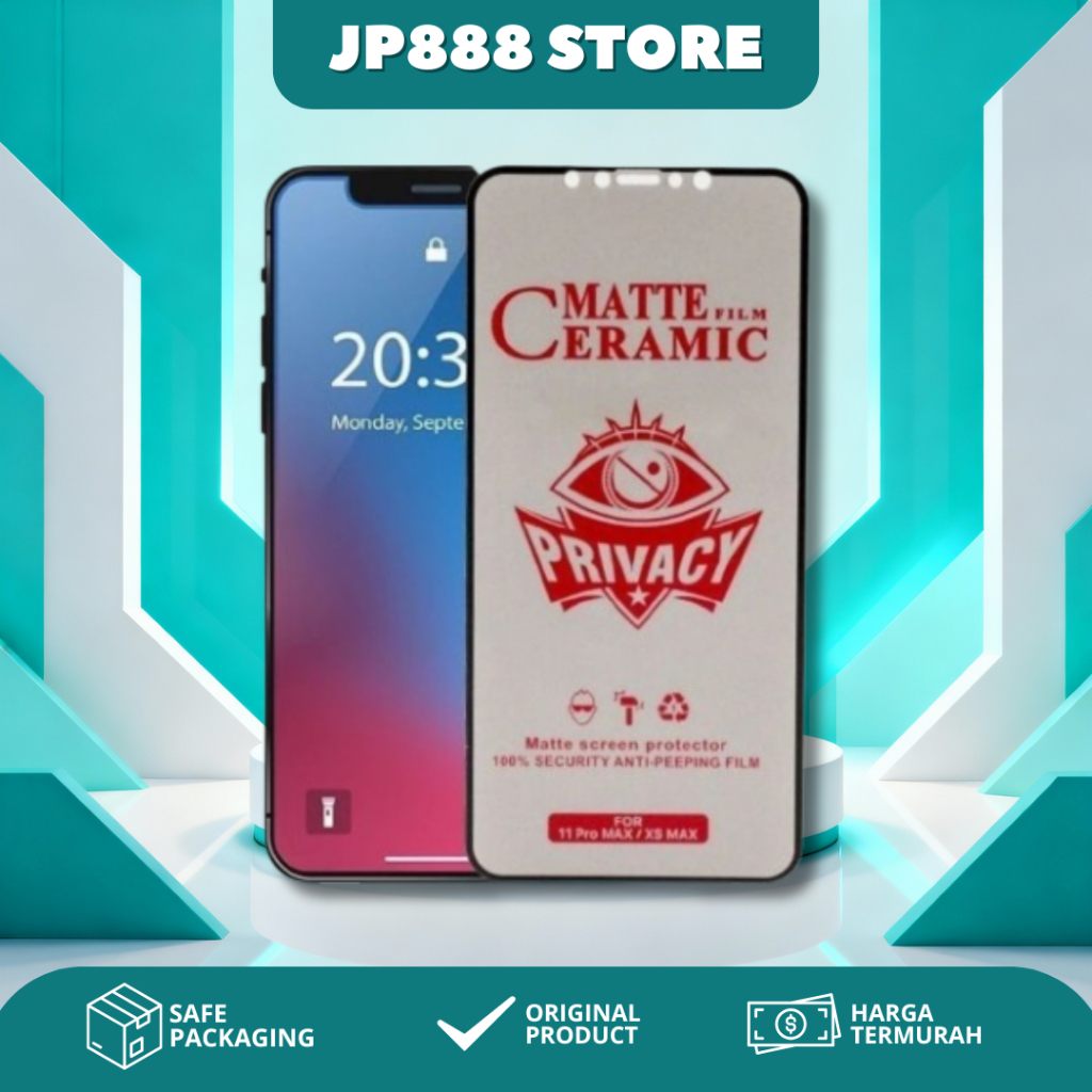 เซรามิค Matte SPY / Anti-Scratch กระจกนิรภัยเซรามิคความเป็นส่วนตัว Anti-Intip Anti-Shatter Oppo A1k/