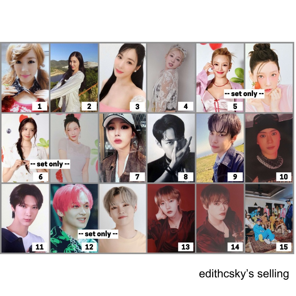[READ DESC] Photocard Girls Generation Taeyeon Tiffany SNSD Hyoyeon Yoona และ Giselle Aespa PC NCT D