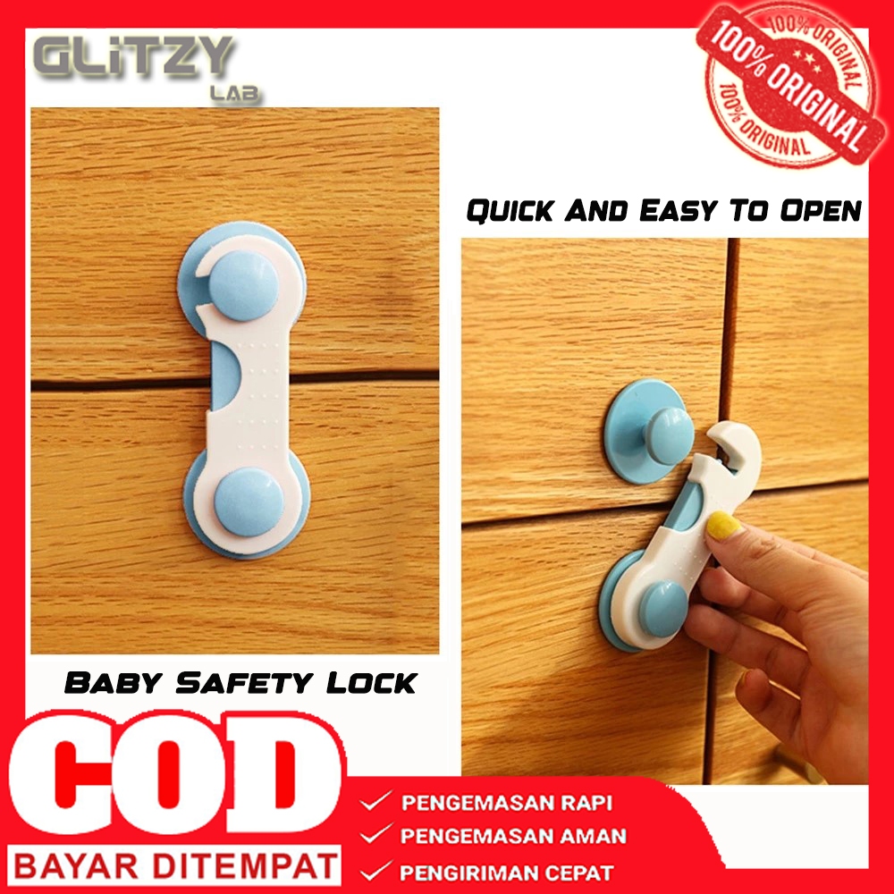 RETAIL Drawer & Cupboard Safety Safe Lock ล็อคความปลอดภัยของเด็ก | HM016 - Glitzy