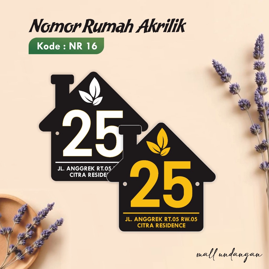 HOUSE NUMBER BOARD - 2MM ACRYLIC HOUSE NUMBER - AESTHETIC ACRYLIC HOUSE NUMBER