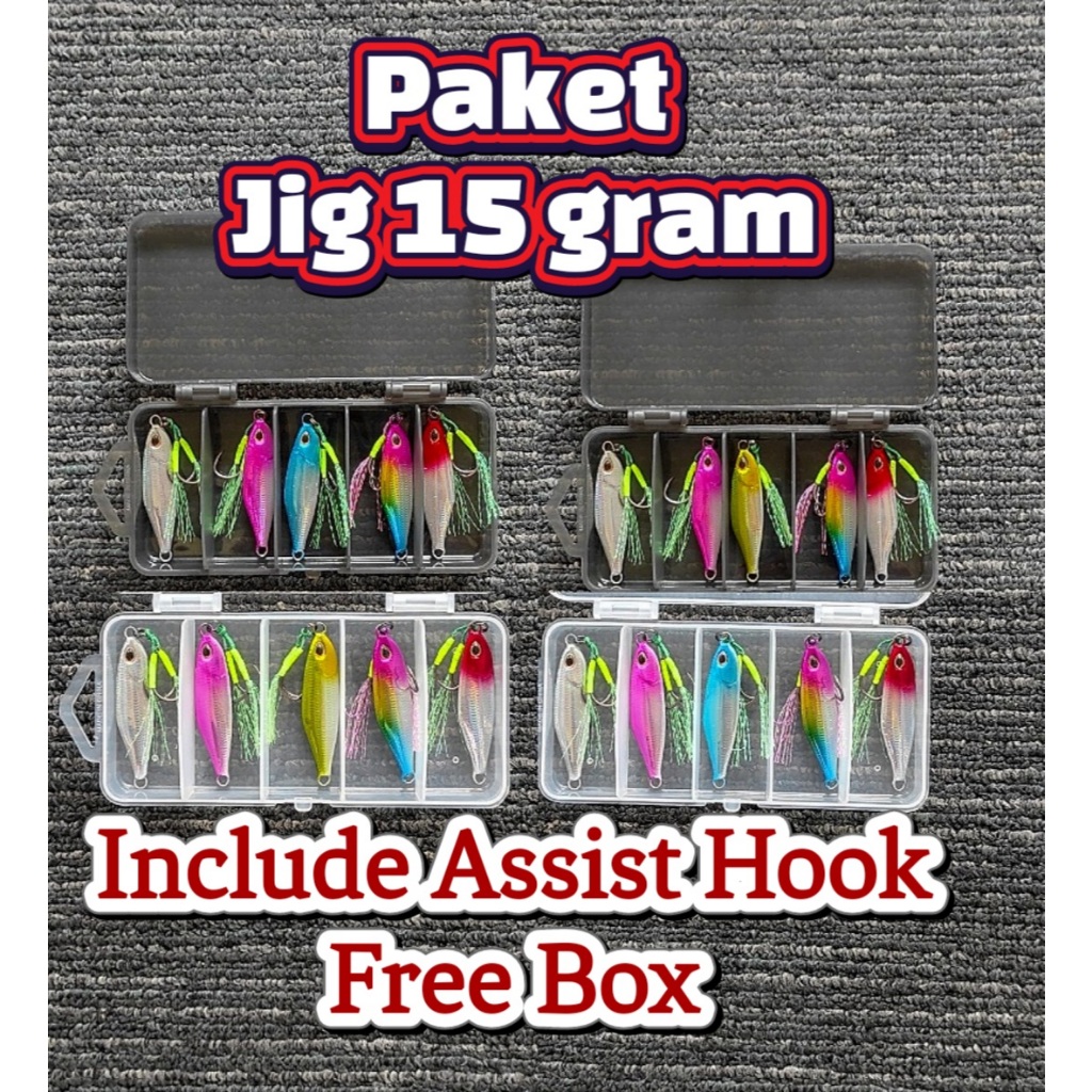 15 GRAM JIG PACKAGE 15GRAM DUO TETRA MICROJIG BAIT PACKAGE ฟรีกล่อง
