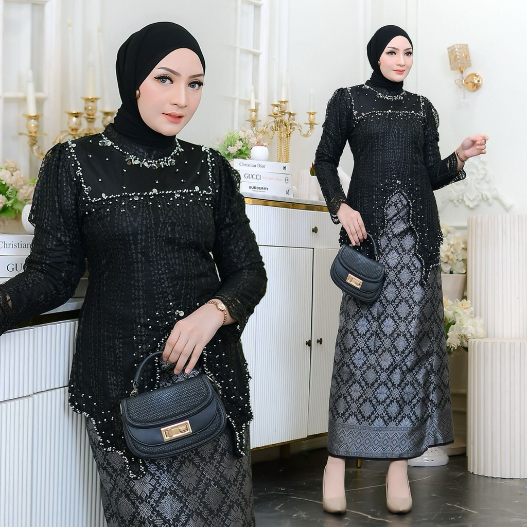 SR Kebaya / ชุด Sakura Kebaya พร้อมกระโปรง Songket / รุ่น Kebaya เลื่อมล่าสุด / Kebaya สมัยใหม่ / We