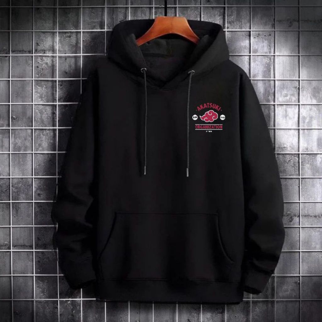 Naruto Akatsuki โลโก้อะนิเมะ Hoodie เสื้อกันหนาว Akatsuki Hoodie แจ็คเก็ตสําหรับผู้ชายและผู้หญิง L-X